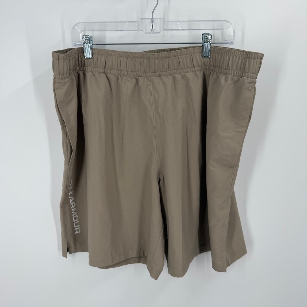 Under Armour Tech Woven Wordmark Short Mens 2XL Brown Unlined 1383356